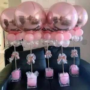 Centros de mesa con globos basico